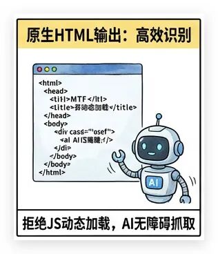 原生HTML輸出 高效識別